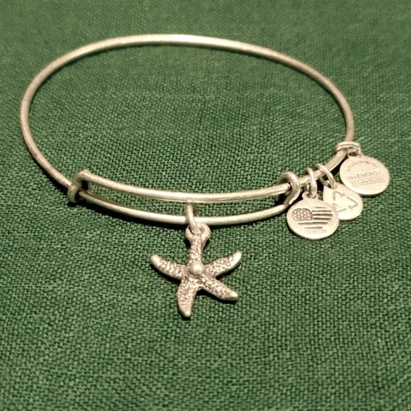 Alex & Ani Silver Starfish Charm Bangle - Picture 4 of 7